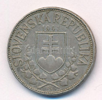 Szlovákia 1941. 20K Ag 'Cirill és Metód' T:VF patina, ph. Slovakia 1941. 20 Korun Ag 'St. Kyrill and St. Methodius' C:VF patina, edge errorKrause KM#7.1