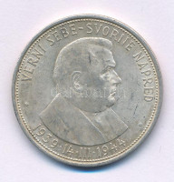 Szlovákia 1944. 50K Ag 'Függetlenség 5. évfordulója' T:XF karc, patinaSlovakia 1944. 50 Korun Ag '5th Anniversary of Independence' C:XF scratch, patinaKrause KM#10