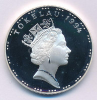 Tokelau 1994. 5T Ag 'Nyári Olimpia, Atlanta - Úszás' kapszulában T:PP kis foltokTokelau 1994. 5 Tala Ag 'Summer Olympics, Atlanta - Swimmers' in capsule C:PP small spotsKrause KM#19