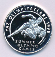 Törökország 1995. 50.000L Ag 'Nyári Olimpia, Atlanta' kapszulában T:PPTürkiye 1995. 50.000 Lira Ag 'Summer Olympics, Atlanta' in capsule C:PPKrause KM#1045