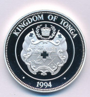 Tonga 1994. 1P Ag 'Nyári Olimpia, Atlanta - Gerelyhajítás' kapszulában T:PPTonga 1994. 1 Pa'anga Ag 'Summer Olympics, Atlanta - Javelin' in capsule C:PPKrause KM#159