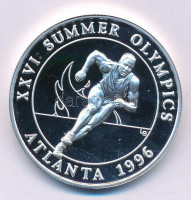 Turks- és Caicos-szigetek 1995. 20C Ag 'Nyári Olimpia 1996, Atlanta - Futás' kapszulában T:PPTurks & Caicos Islands 1995. 20 Crown Ag 'Summer Olympics 1996, Atlanta - Sprinter' in capsule C:PPKrause KM#207