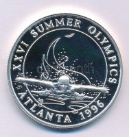 Turks- és Caicos-szigetek 1995. 20C Ag 'Nyári Olimpia 1996, Atlanta - Úszás' kapszulában T:PPTurks & Caicos Islands 1995. 20 Crown Ag 'Summer Olympics 1996, Atlanta - Swimming' in capsule C:PPKrause KM#203