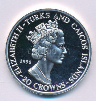 Turks- és Caicos-szigetek 1995. 20C Ag 'Nyári Olimpia 1996, Atlanta - Úszás' kapszulában T:PPTurks & Caicos Islands 1995. 20 Crown Ag 'Summer Olympics 1996, Atlanta - Swimming' in capsule C:PPKrause KM#203