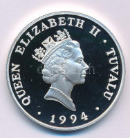 Tuvalu 1994. 20$ Ag 'Nyári Olimpia, Atlanta - Úszás' kapszulában T:PPTuvalu 1994. 20 Dollars Ag 'Summer Olympics, Atlanta - Swimming' in capsule C:PPKrause KM#24