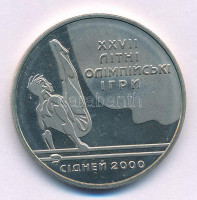 Ukrajna 2000. 2H Ni-sárgaréz '2000. évi Olimpiai Játékok Sydney - Torna, Korlát' T:AU karcUkraine 2000. 2 Hryvni Ni-brass 'Olympic Games 2000 in Sydney - Parallel Bars' C:AU scratchKrause KM#94