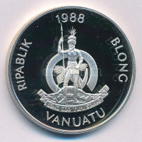 Vanuatu 1988. 50V Ag 'Nyári Olimpia 1988 Szöul' T:PPVanuatu 1988. 50 Vatu Ag '1988 Summer Olympics, Seoul' C:PPKrause KM#10