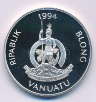 Vanuatu 1994. 50V Ag 'Nyári Olimpia 1996, Atlanta - Gimnasztika' kapszulában T:PPVanuatu 1994. 50 Vatu Ag 'Summer Olympics 1996, Atlanta - Gymnastics' in capsule C:PPKrause KM#30