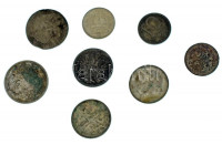 8db-os Ag érmetétel, közte Orosz Birodalom 1913. 5k Ag T:F,VG8pcs Ag coin lot, within Russian Empire 1913. 5 Kopecks Ag C:F,VG