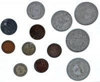 12db-os vegyes, német, francia, osztrák és szerb érme, közte 1897G 5pf Cu-Ni T:XF-F12pcs mixed, German, French, Austrian and Serbian coin lot, within 1897G 5 Pfennig Cu-Ni C:XF-F