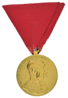 1898. 'Jubileumi Emlékérem Polgári Állami Alkalmazottak Számára / Signum memoriae (AVST)' bronz kitüntetés mellszalagon T:XF Hungary 1898. 'Commemorative Jubilee Medal for the Civil State Officials' bronze decoration with ribbon C:XF