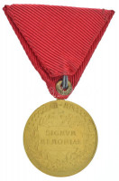 1898. 'Jubileumi Emlékérem Polgári Állami Alkalmazottak Számára / Signum memoriae (AVST)' bronz kitüntetés mellszalagon T:XF Hungary 1898. 'Commemorative Jubilee Medal for the Civil State Officials' bronze decoration with ribbon C:XF
