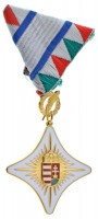 2001. 'Szemere Bertalan Érdemjel' aranyozott, zománcozott bronz kitüntetés mellszalagon T:UNC,AUHungary 2001. 'Bertalan Szemere Badge of Honour' gilt, enamelled bronze decoration with ribbon C:UNC,AU