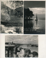 70 db modern fekete-fehér magyar város képeslap / 70 modern black-and-white Hungarian town-view postcards