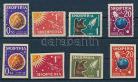 1962 Űrkutatás fogazott és vágott sor Mi 663-666 + 668-671