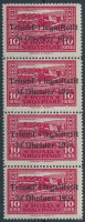 1925 Alkotmány felülnyomott négyescsík Mi 107