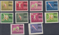 1963 Európa bajnokság (I-II) fogazott és vágott sor Mi 763-772