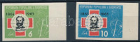 1963 Vöröskereszt ívszéli vágott értékek,Red Cross margin imperforated valuesMi 723-724