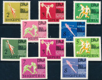 1963 Európa bajnokság (I-II) fogazott és vágott sor Mi 763-772