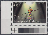 2002 Europa CEPT cirkusz ívsarki bélyeg Mi 290