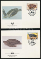 1983 WWF Teknősök sor 4 db FDC-n Mi 541 - 544 A
