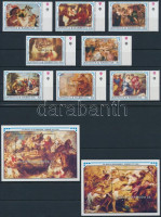 1991 Festmények ívszéli sor Mi 1296-1301 + blokksor Mi 1302-1303