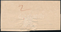 1832 Franco levél, hátoldalán száraz pecsét 'PILGRAM'