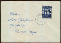 1951 Mi 963 levélen Svájcba