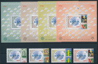 2005 50 éves az Europa CEPT sor Mi 620-623 A + blokksor Mi 64-67