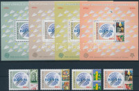 2005 50 éves az Europa CEPT sor + blokksor,Europa CEPT set + blocksetMi 620-623 A + Mi 64-67