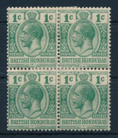 Brit Honduras 1921 Forgalmi négyestömb Mi 86