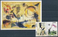 1994 Europa Chagall festmények sor + blokk Mi 55-56 + Mi 4