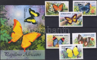 2001 Lepkék Mi 1310-1315 + blokk 56