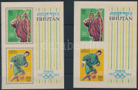 1964 Tokiói nyári olimpia blokk sor Mi 1 B + C