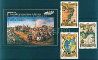 1972 Bélyegkiállítás EXFILBRA Mi 1333-1335 + blokk 30