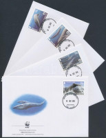 2003 WWF kék bálna sor Mi 353-356 4 FDC
