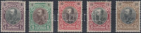 1901 Forgalmi értékek Mi 50, 53-55, 57