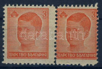 1944 Mi 467 erősen elfogazott pár / pair with strongly shifted perforation