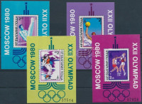 1979 Nyári Olimpia, Moszkva blokk sor Mi 93, 96, 98, 99