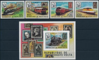1979 Rowland Hill vágott sor Mi 755-758 vágott blokk Mi 53