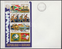 1974 100 éves az UPU Mi 1069-1084 + blokk 79-80 fogazva és vágva 8 db FDC-n