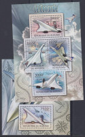2012 Concorde repülőgép kisív Mi 2476-2479 + blokk Mi 228