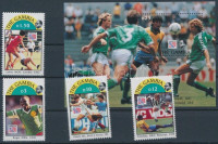 1993 Labdarúgó VB USA - 1993  sor négy értéke + blokk Mi 212