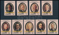 1982 Elnökök vágott sor,Presidents imperforated setMi 1238-1246