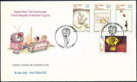 2002 Karikatúra sor Mi 552-555 + FDC-n
