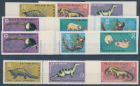 1965 Vadállatok ívszéli fogazott sor Mi 369-374 + ívszéli vágott sor Mi 369 U-374 U