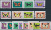 1976 Pillangók fogazott és vágott sor Mi 833-840