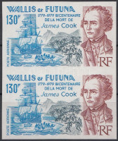 1979 James Cook vágott bélyegpár Mi 348