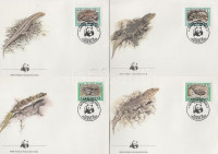 1986 WWF: Hüllő sor Mi 500-503 4 db FDC-n
