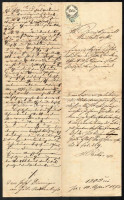 1870-73 15kr CM illetékbélyeg okmányon Waidhofen. / 15 kr Convention Munze fiscal, on document 2 db